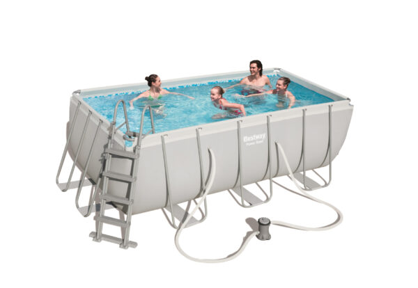 PISCINA C/TELAIO POMPA E SCALA 412X201XH122 CM 56456